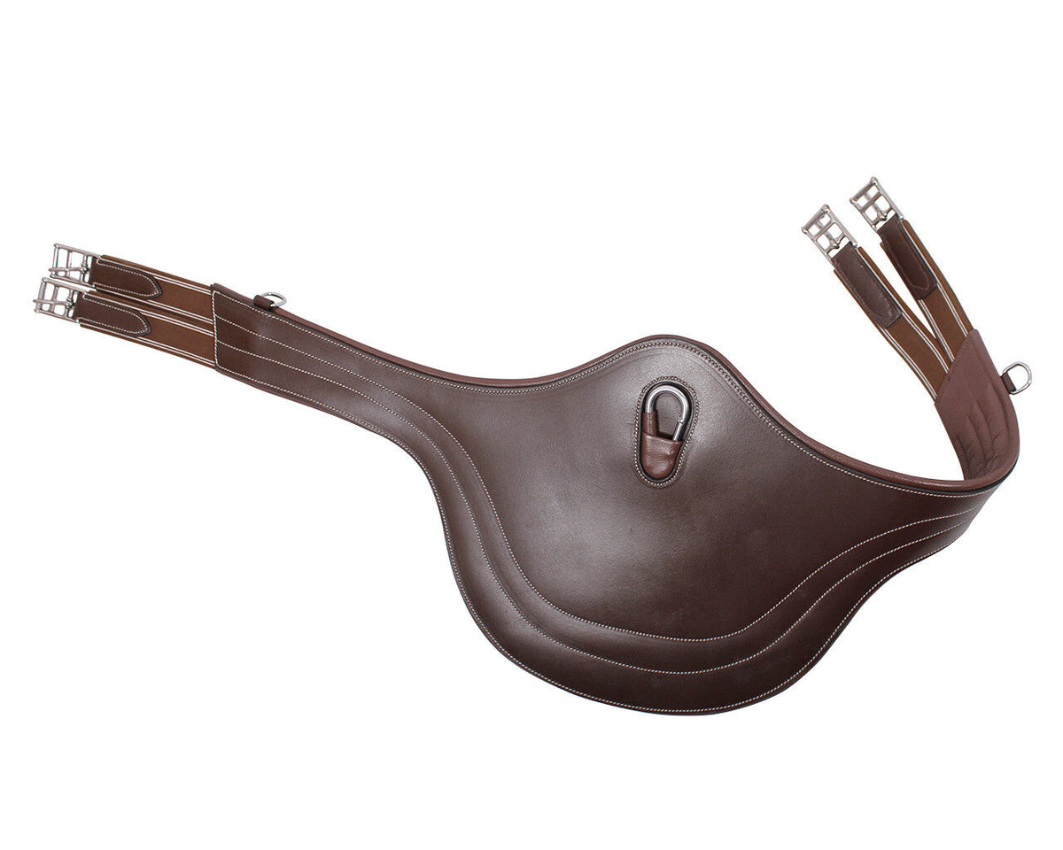 Belly guard girth with luxury stitching