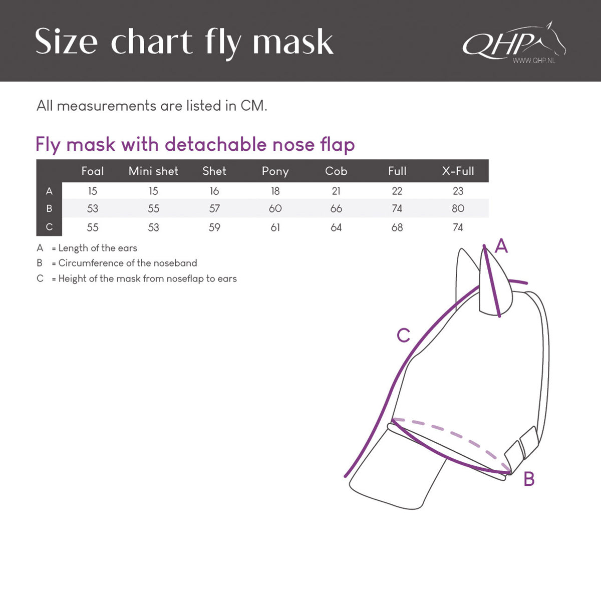 Fly Mask with detachable nose flap