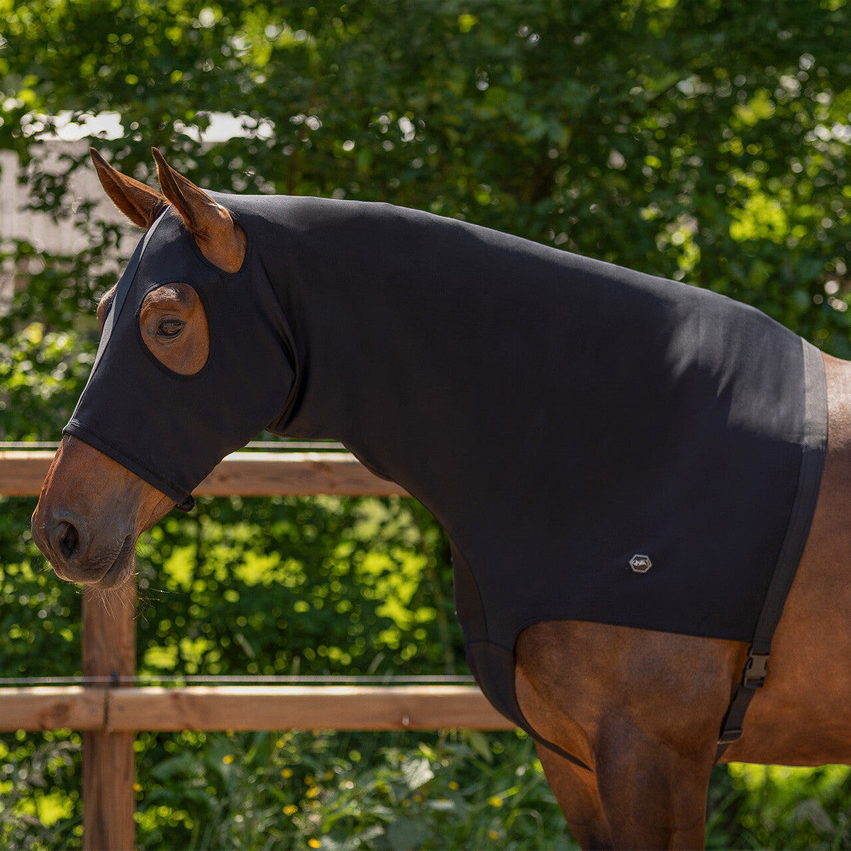 Elastic neckprotector with zipper