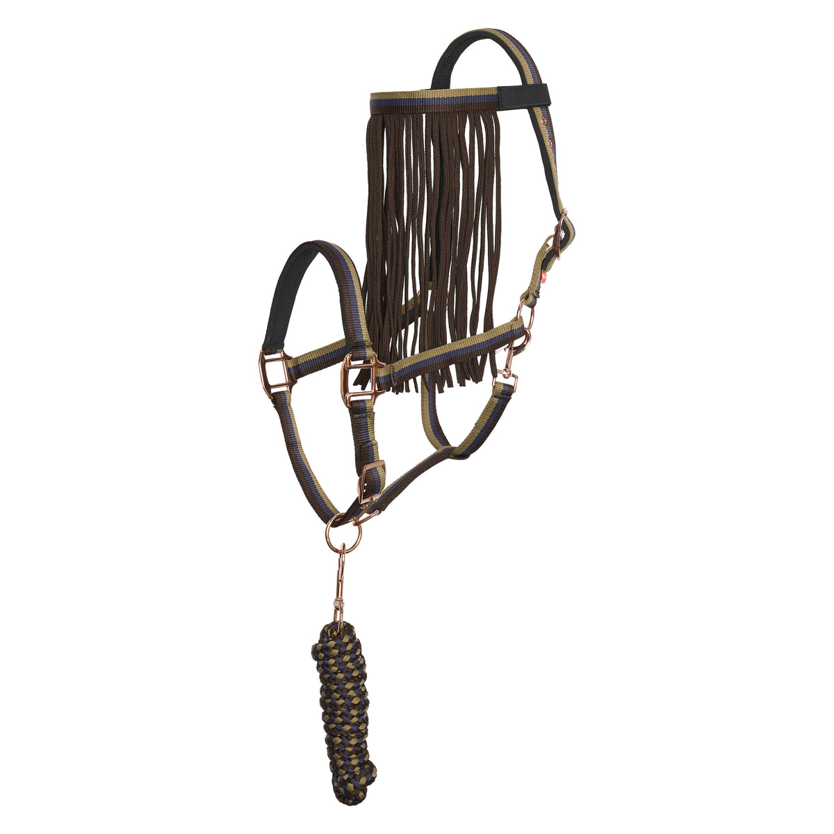 Set of headcollar, lead rope and flyfringes IRH