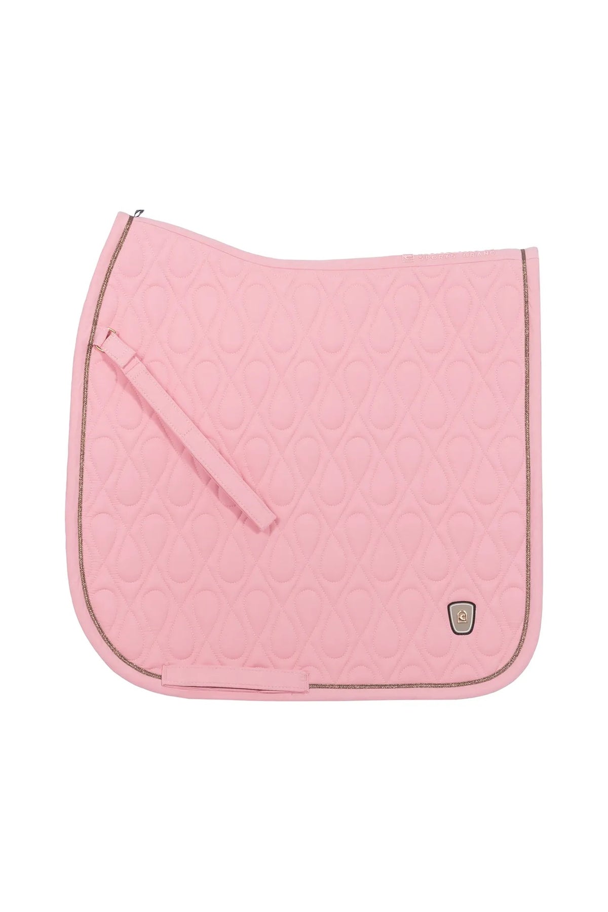 saddle pad CAVALPOLLY elaborate quilting pattern, gold-coloured details