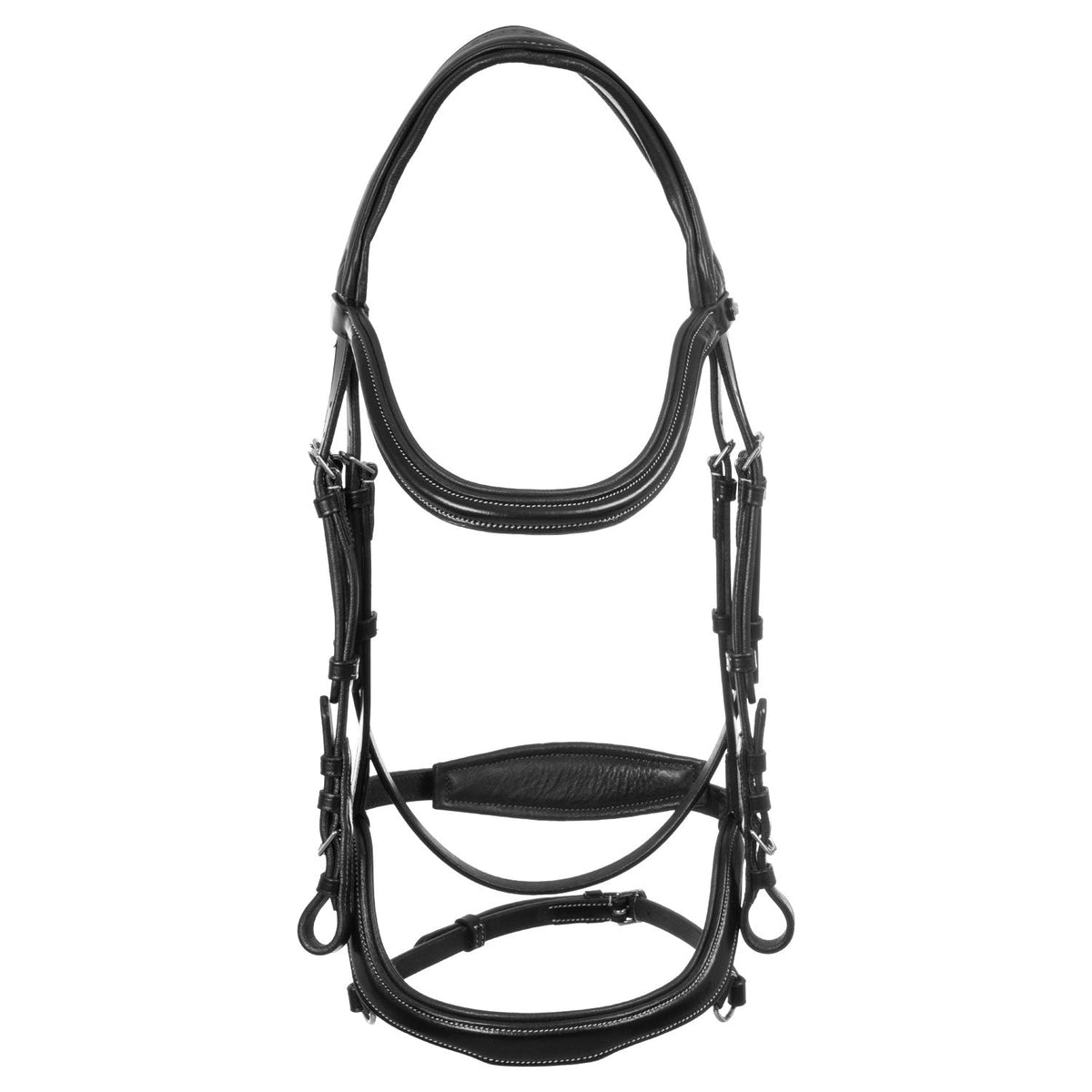 Anatomical Bridle Contrast Stitching Black / Ponny