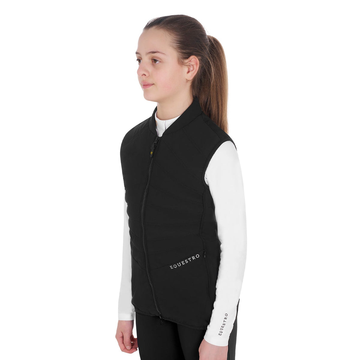 girl's slim fit vest intechnical fabric