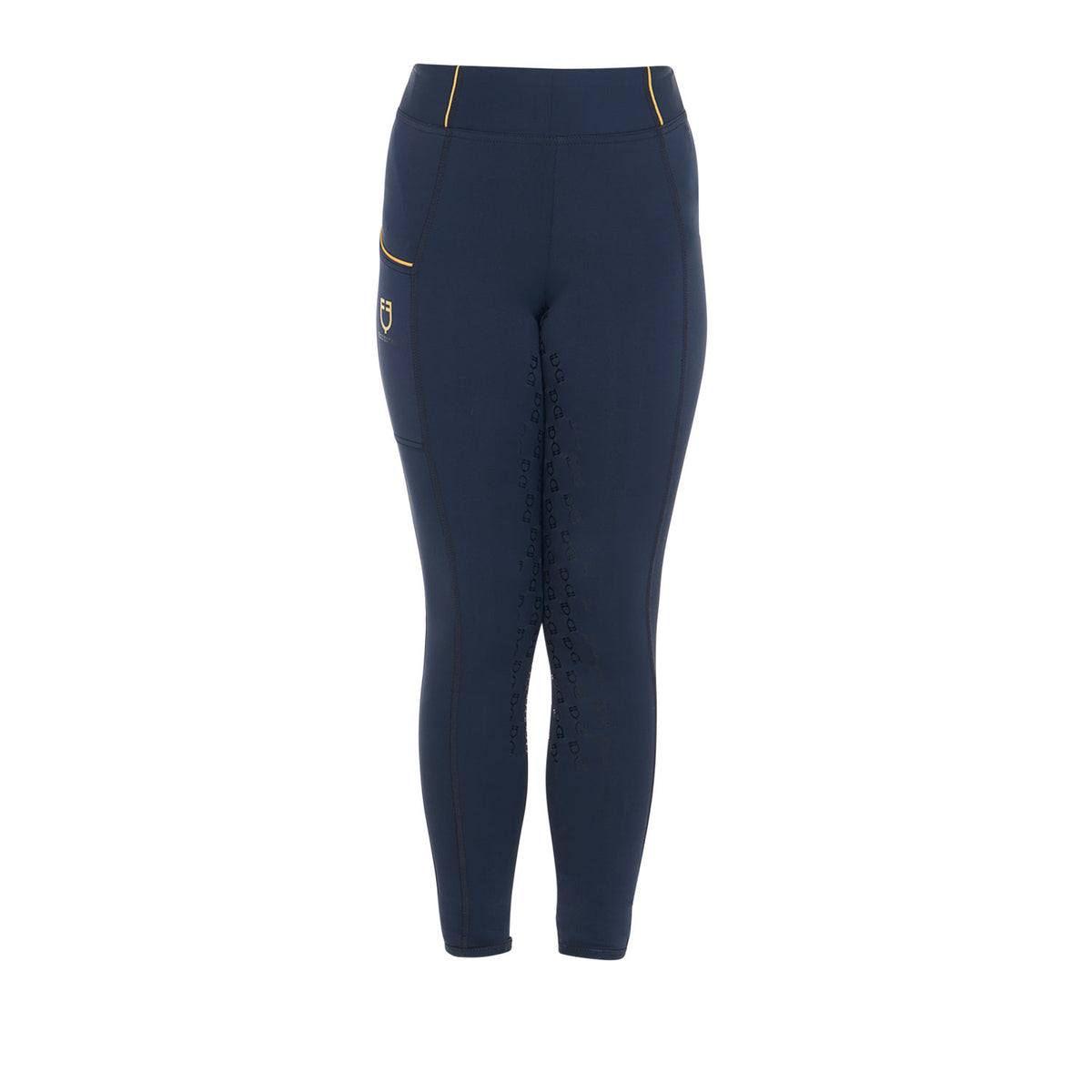 girls' slim fit grip leggings with logo NAVY / 14 Years
