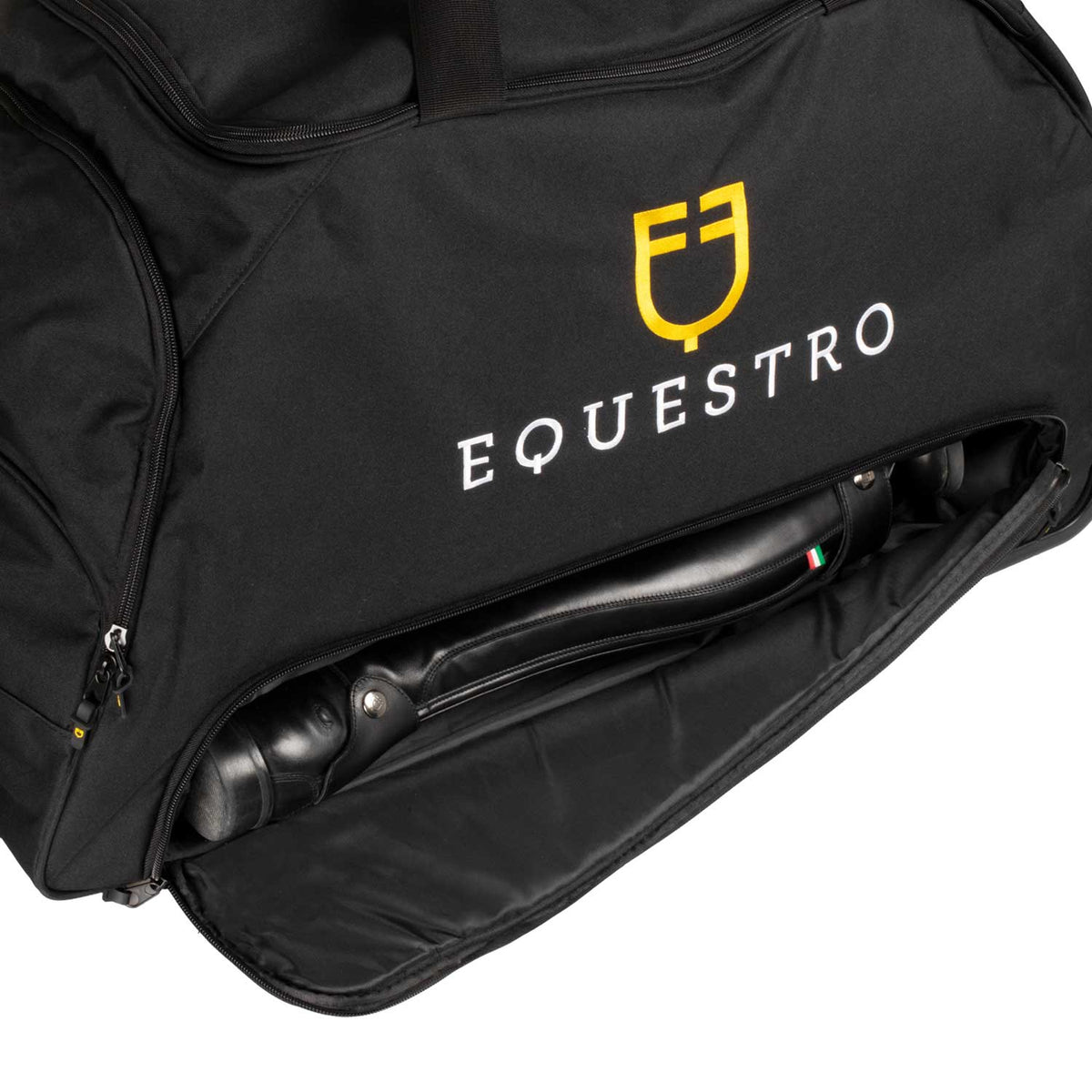 Trolley bag embroidered logo BLACK