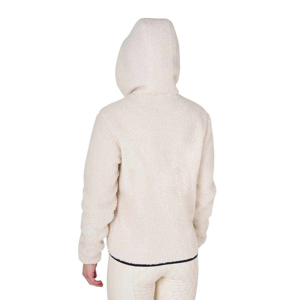 women's sweatshirt in fleece with front pocket White (11-0105) / XL