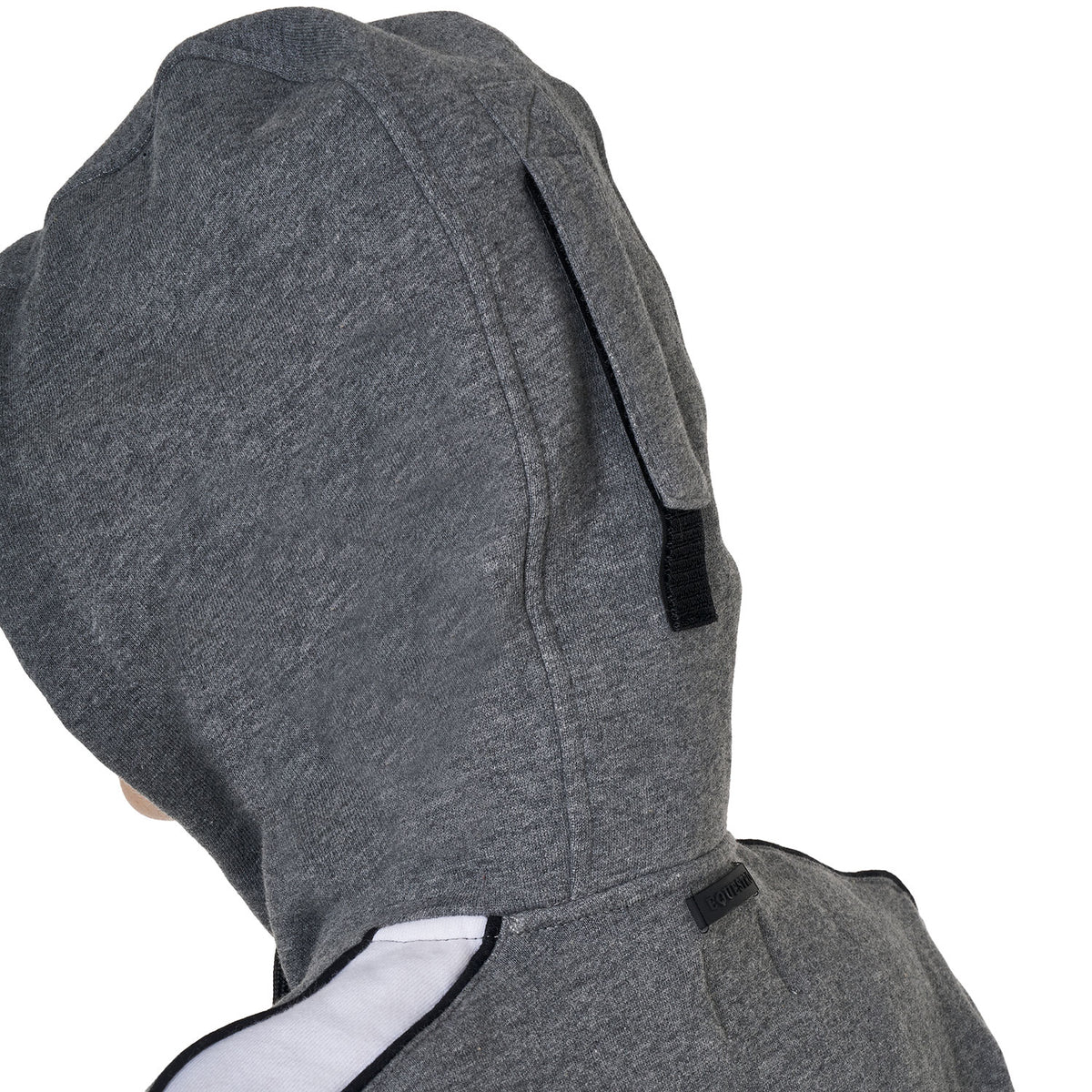 women's hooded sweatshirt with front zip GREY MELANGE / XL