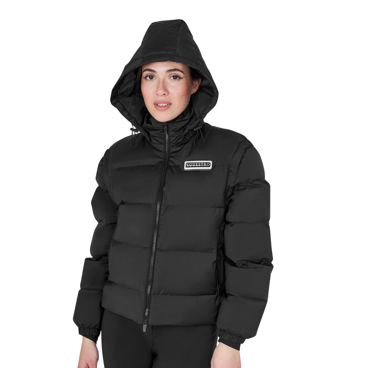 women's 3-in-1 down jacket with detachable inserts BLACK / XL