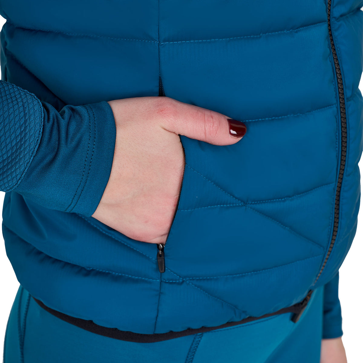 women's nylon vest BLUE CORAL (19-4526) / XL