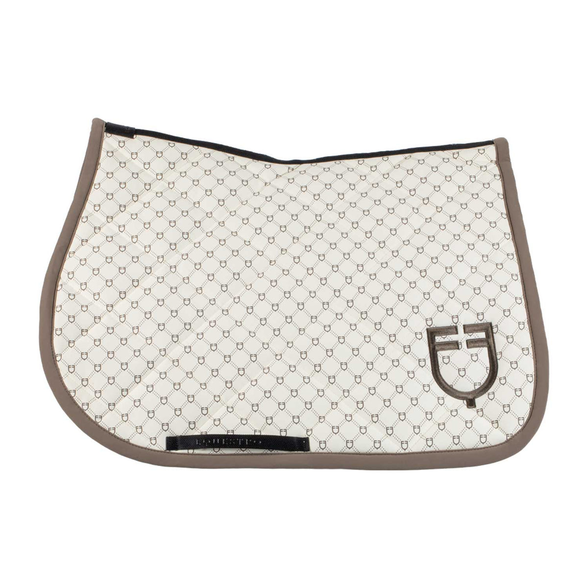 jumping saddle pad with monogram print