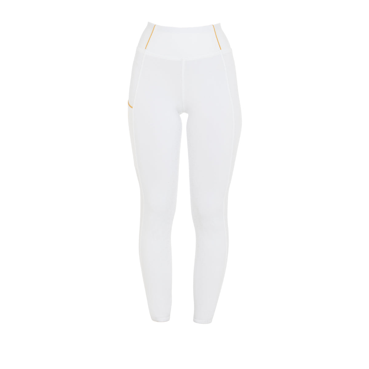 girls' slim fit grip leggings with logo WHITE / 14 Years