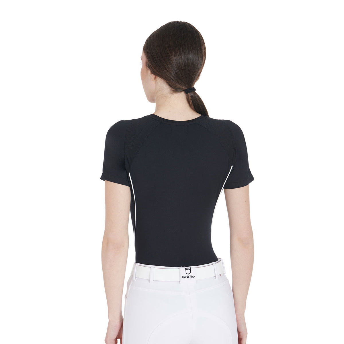 Women's slim fit technical training t-shirt BLACK / XL