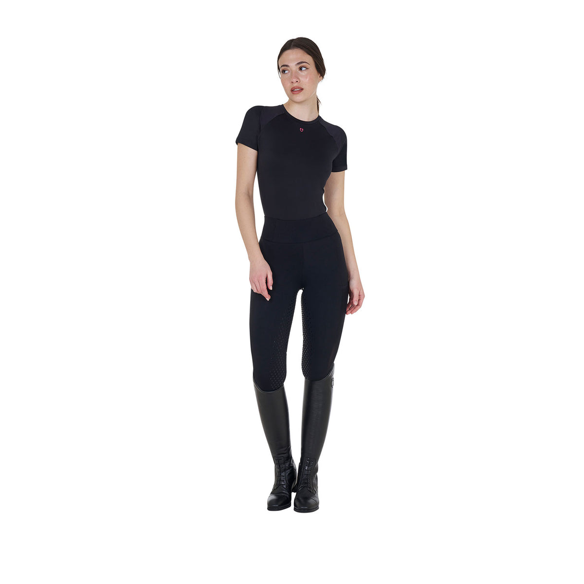 Women's slim fit technical training t-shirt BLACK / XL