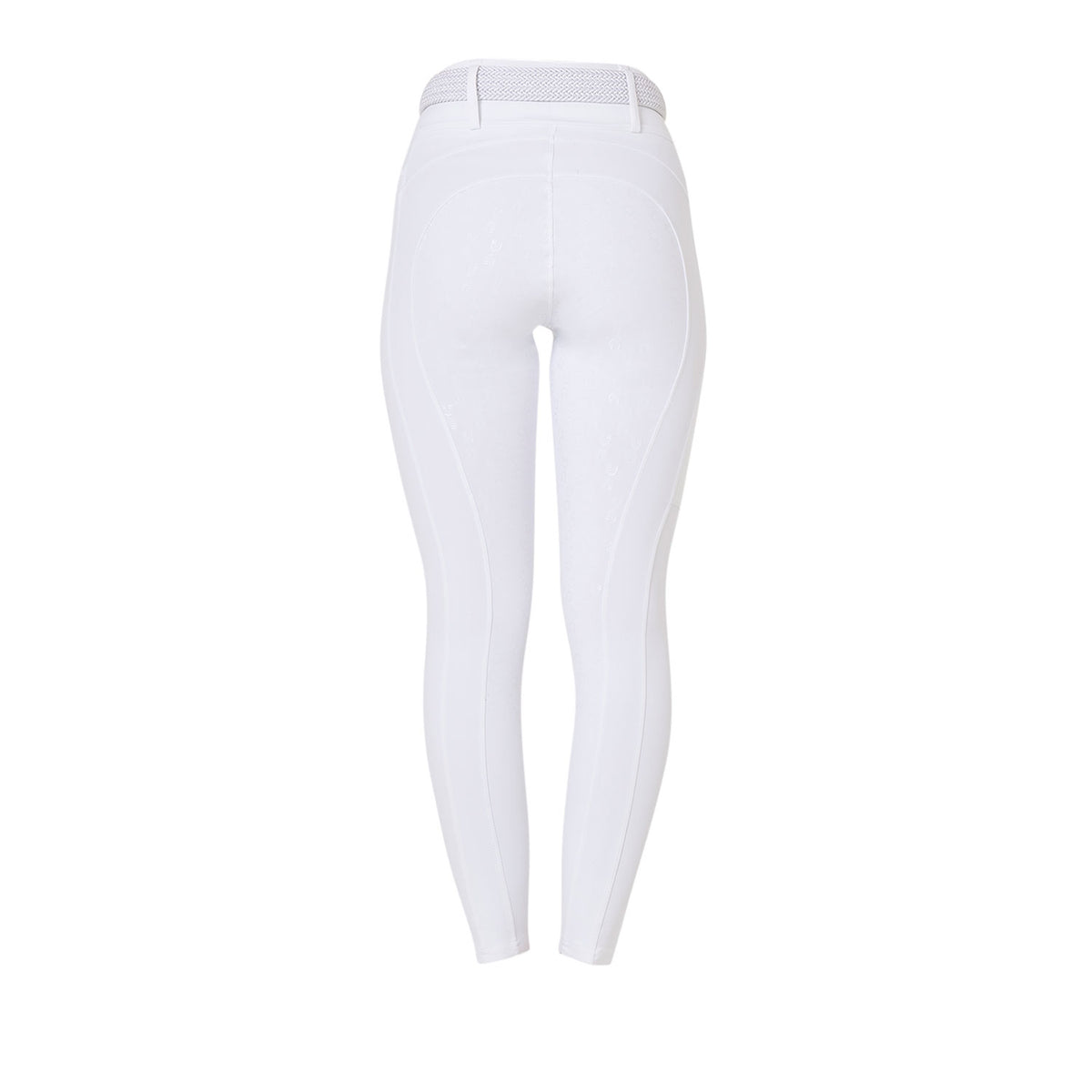 Women's high-waisted leggings with belt loops WHITE / XL