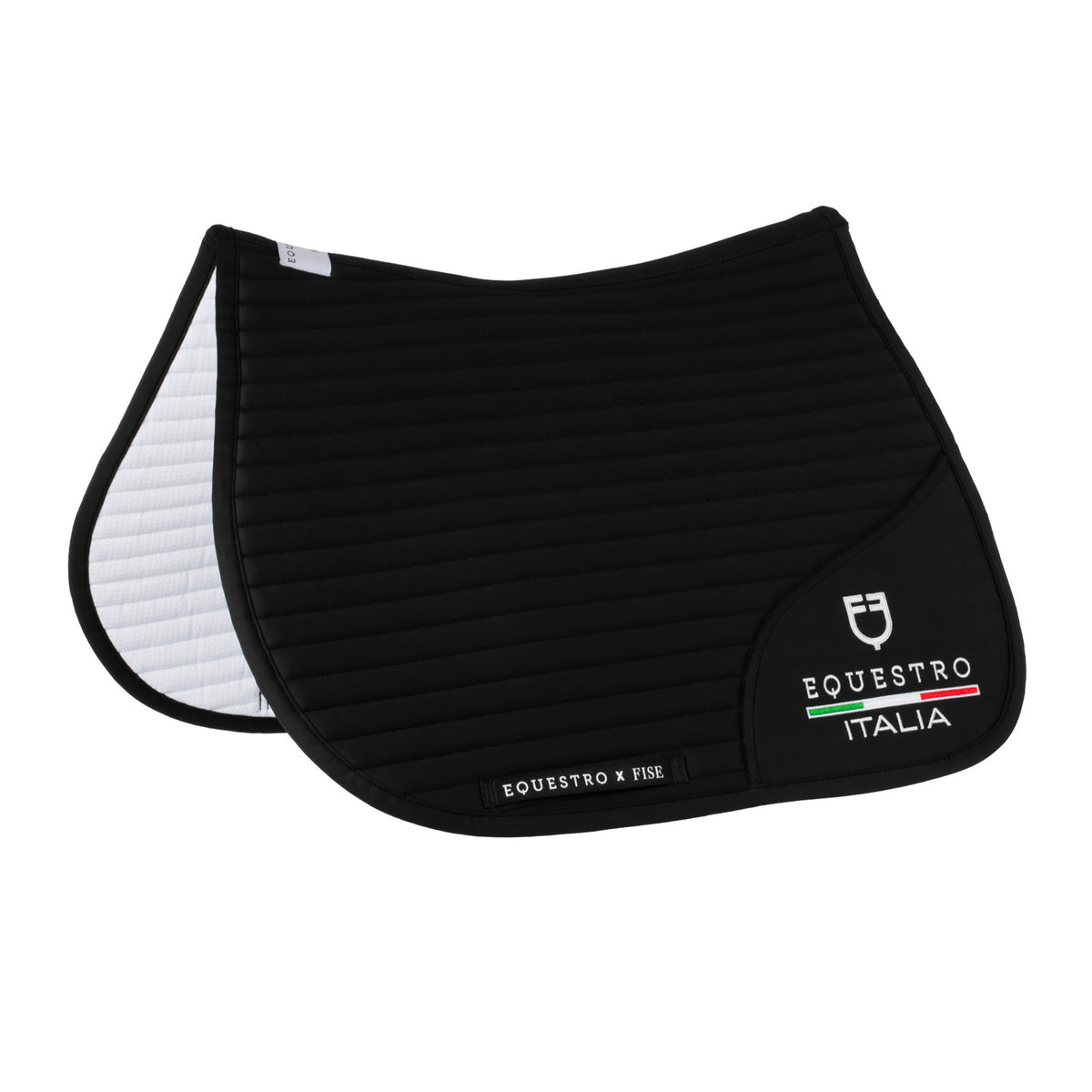 jumping saddle pad with embroidered logo black line edition BLACK / 14 YEARS