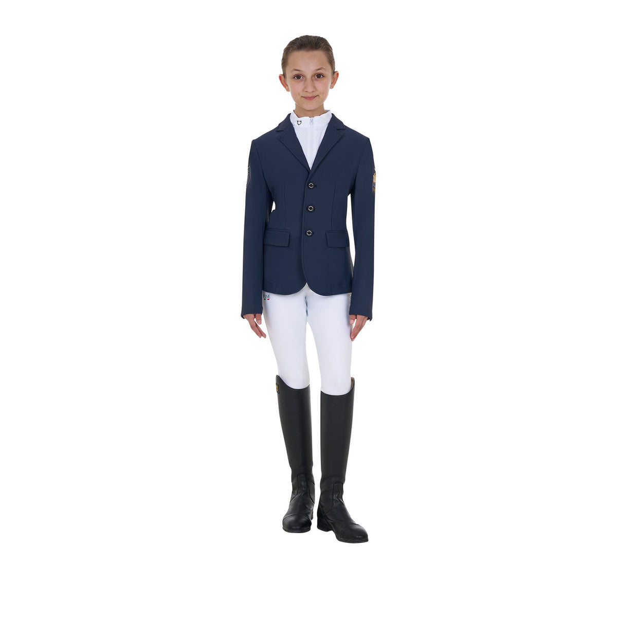 kids' jacket with four buttons BLACK / 8 YEARS