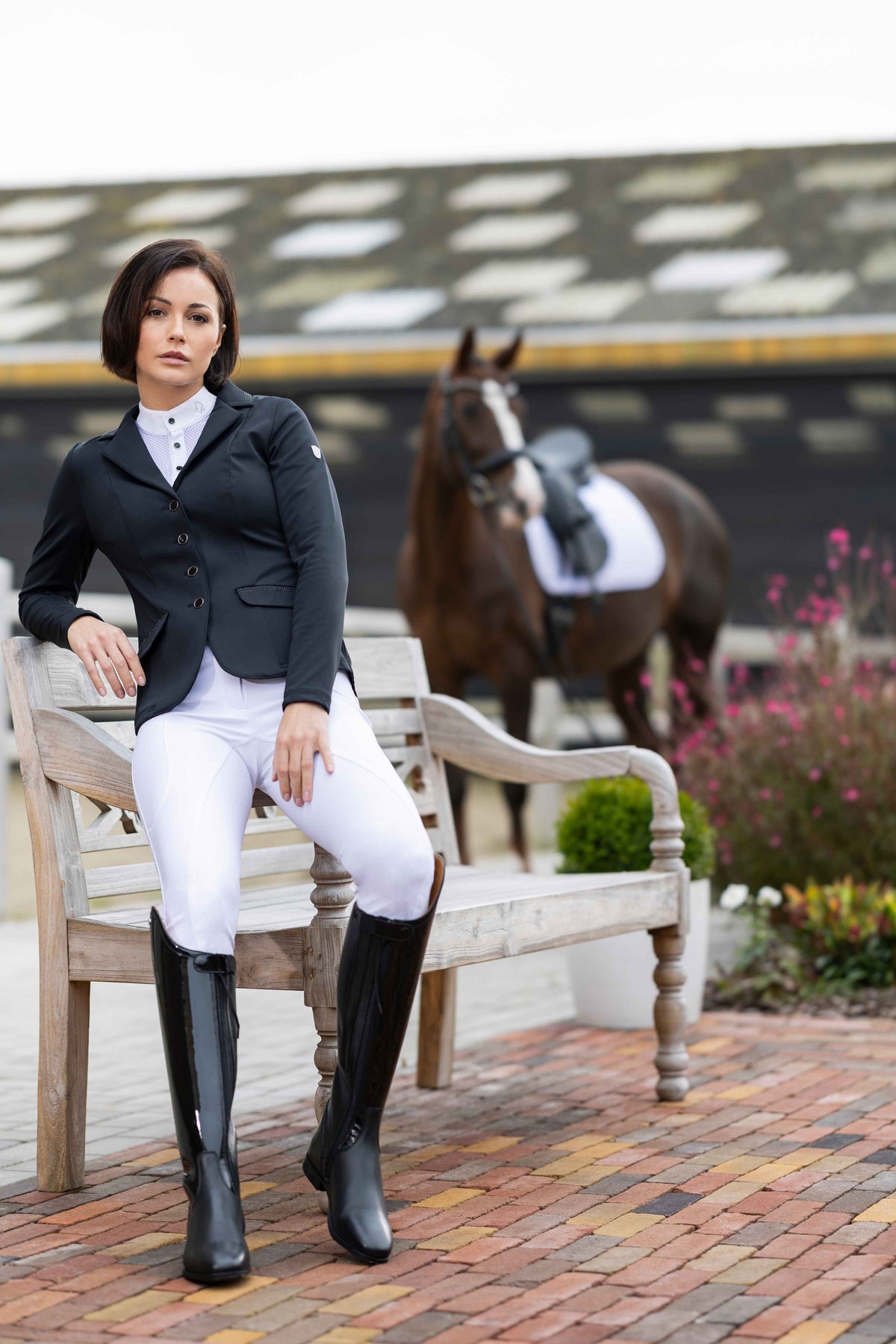 riding breeches -amalfi- silicone full seat 1200 white / EU46/UK36/US34