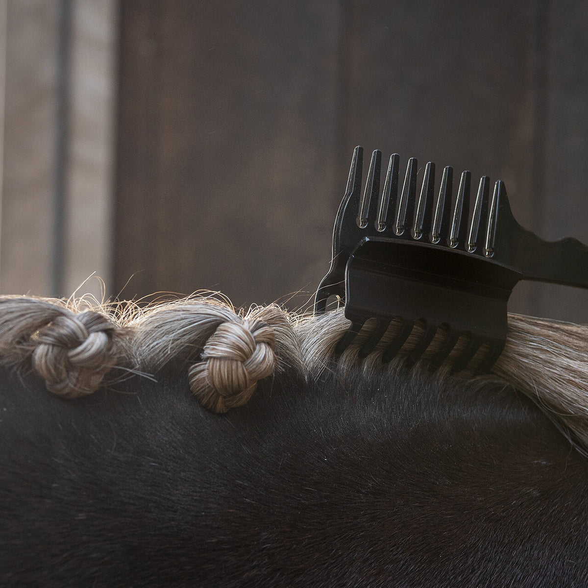Mane comb with clip