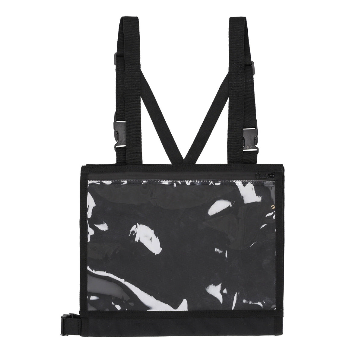 Number bib with zipper