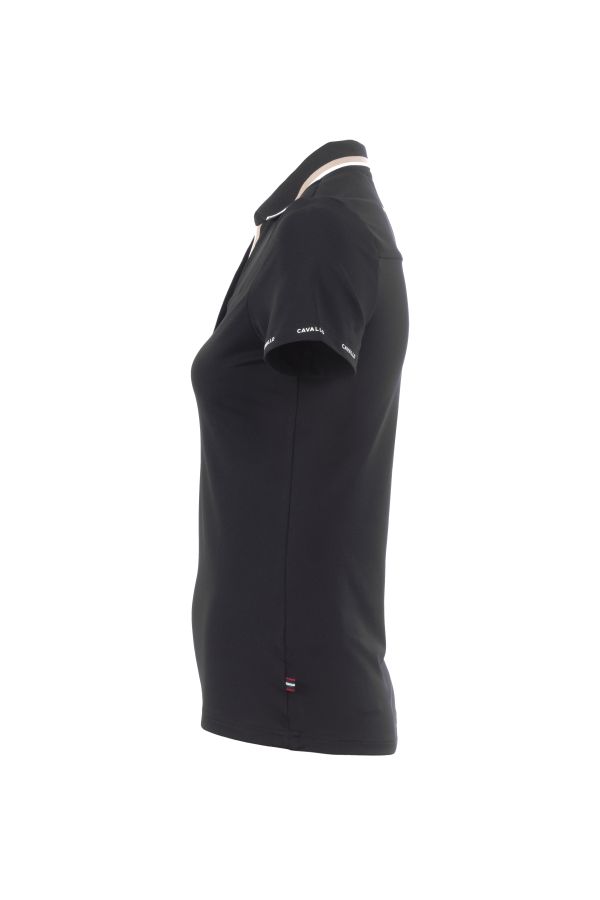CAVALPIQUE POLO-functional pique, ribbed collar