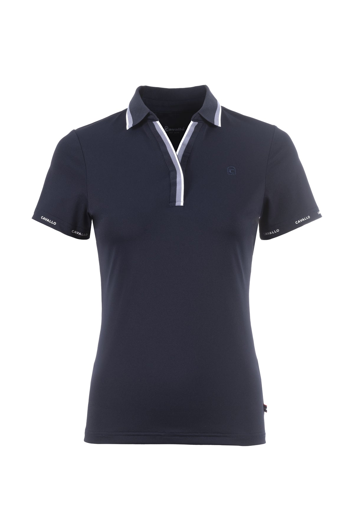 CAVALPIQUE POLO-functional pique, ribbed collar