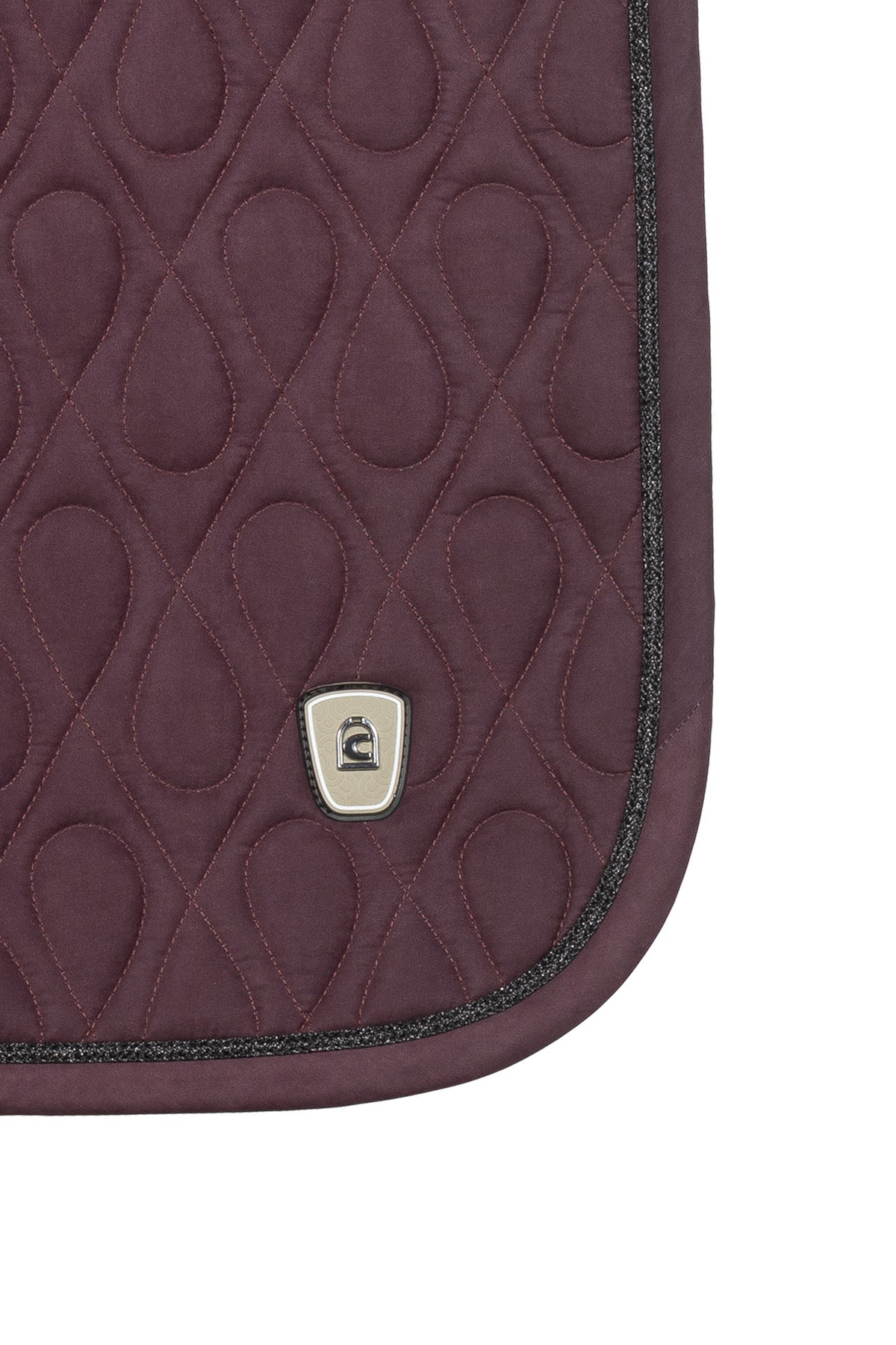 saddle pad CAVALPOLLY elaborate quilting pattern, gold-coloured details