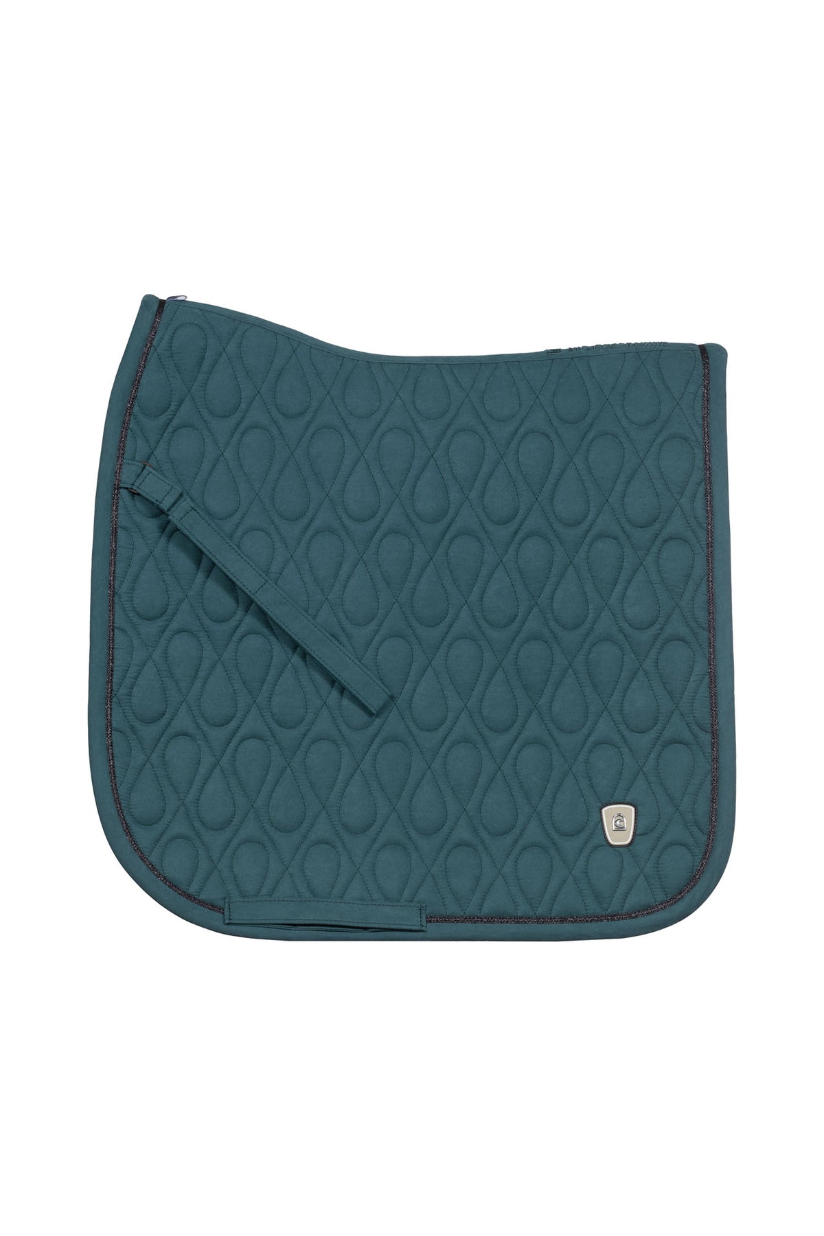 saddle pad CAVALPOLLY elaborate quilting pattern, gold-coloured details