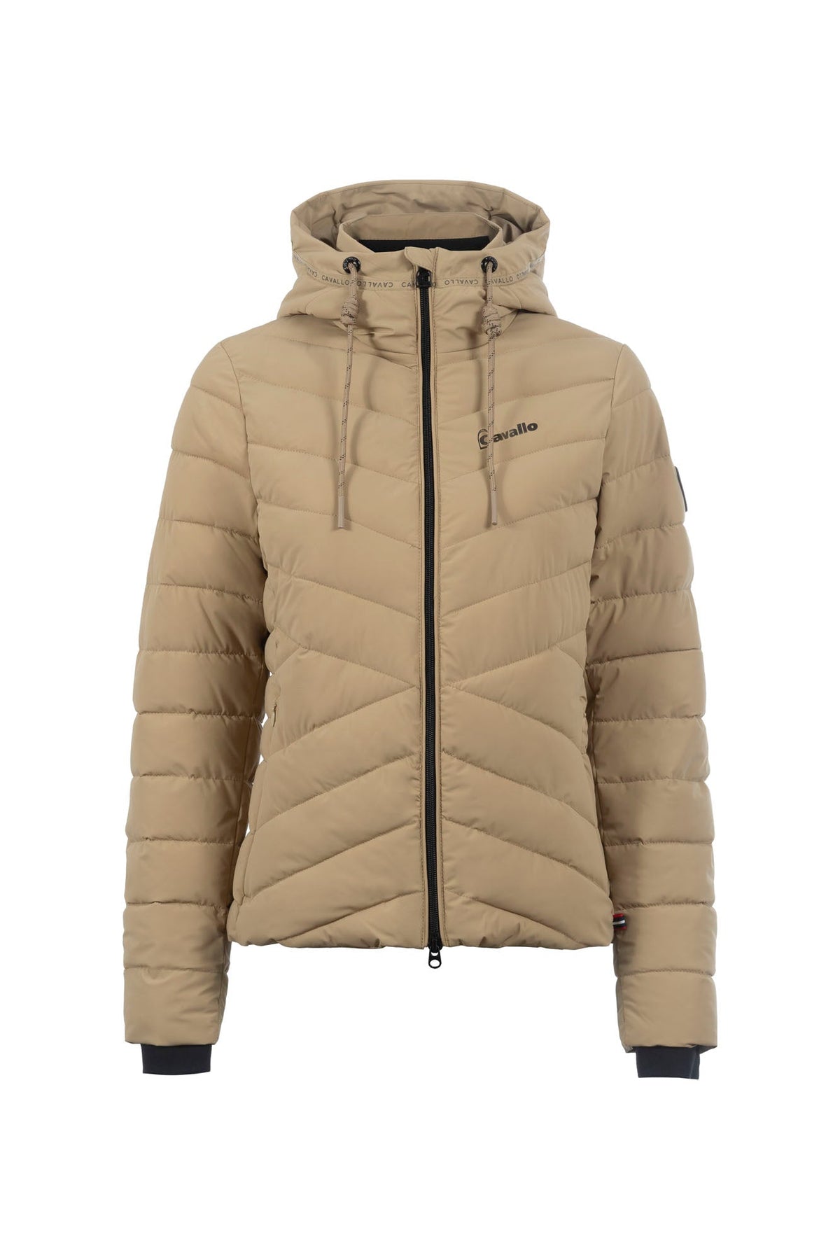 short quilted jacket CAVALRAVEN-
Short quilted jacket, fake down, phone pocket