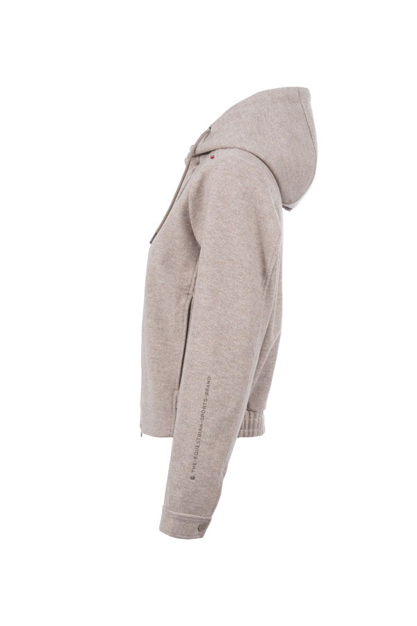 jacket CAVALRABI - Modern boxy jacket with hood and wool look