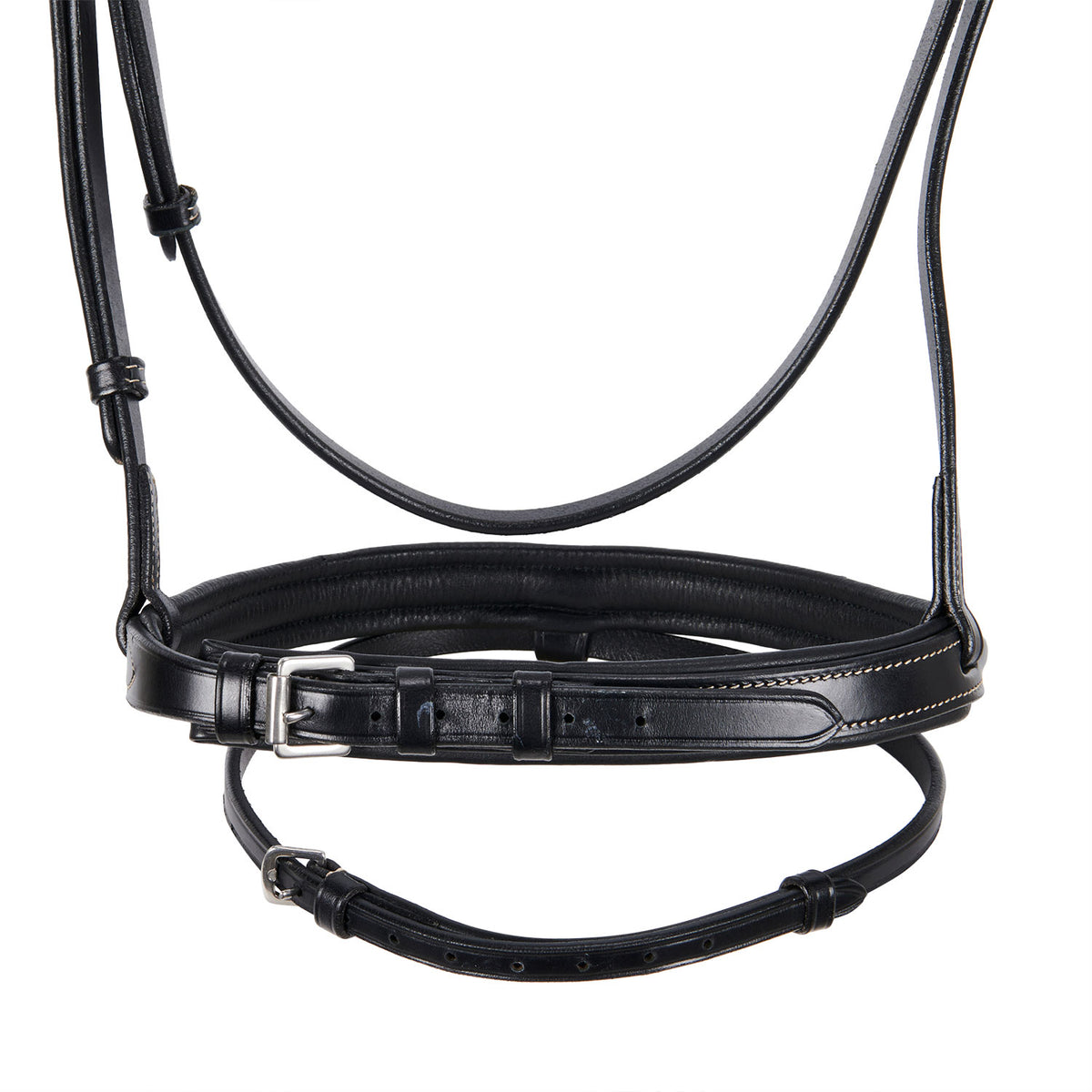 leather english bridle with embroideries