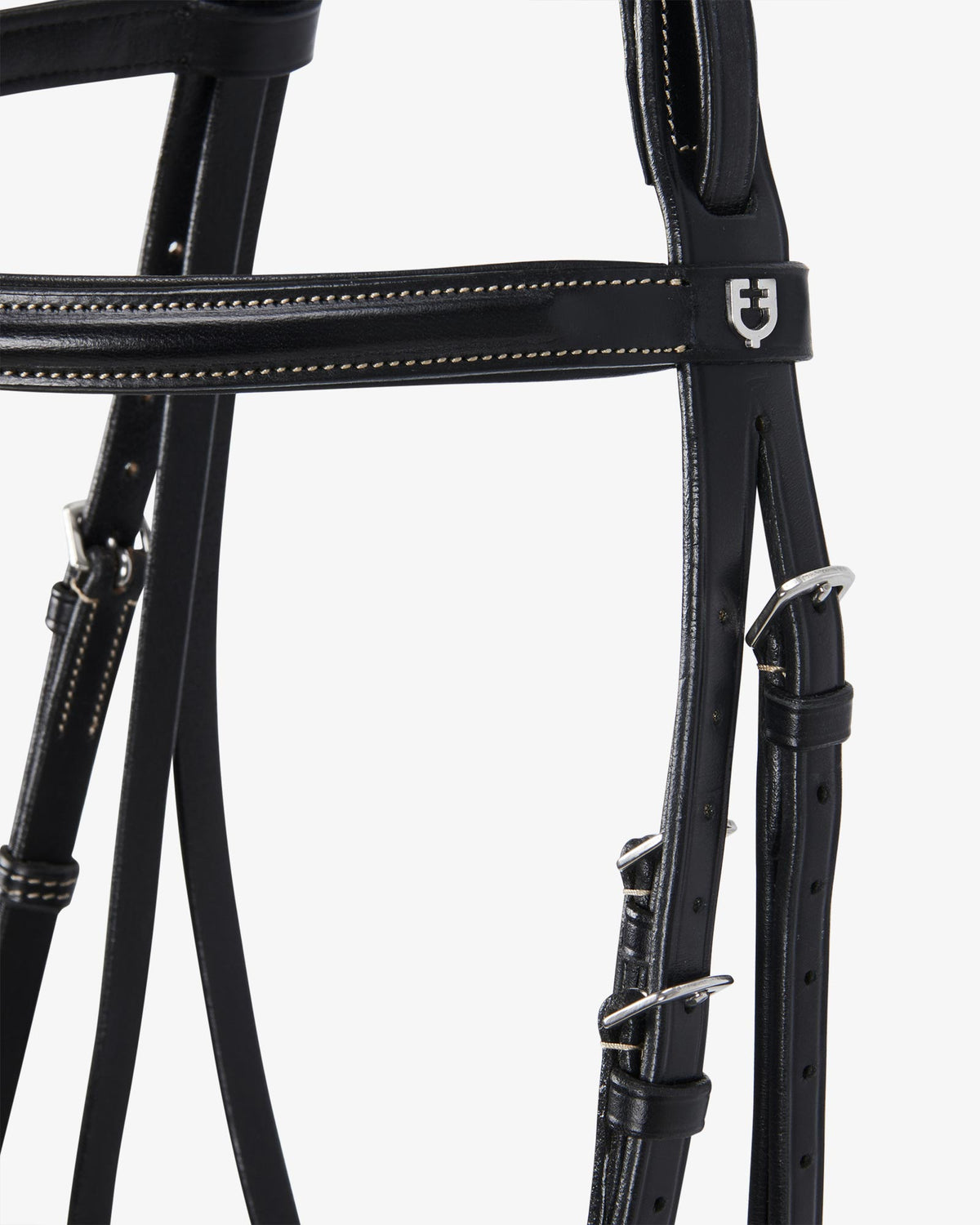 leather english bridle with embroideries