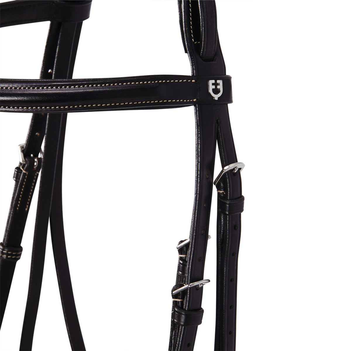 leather english bridle with embroideries