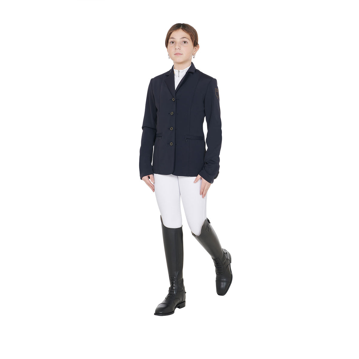 kids' jacket with four buttons BLACK / 8 YEARS