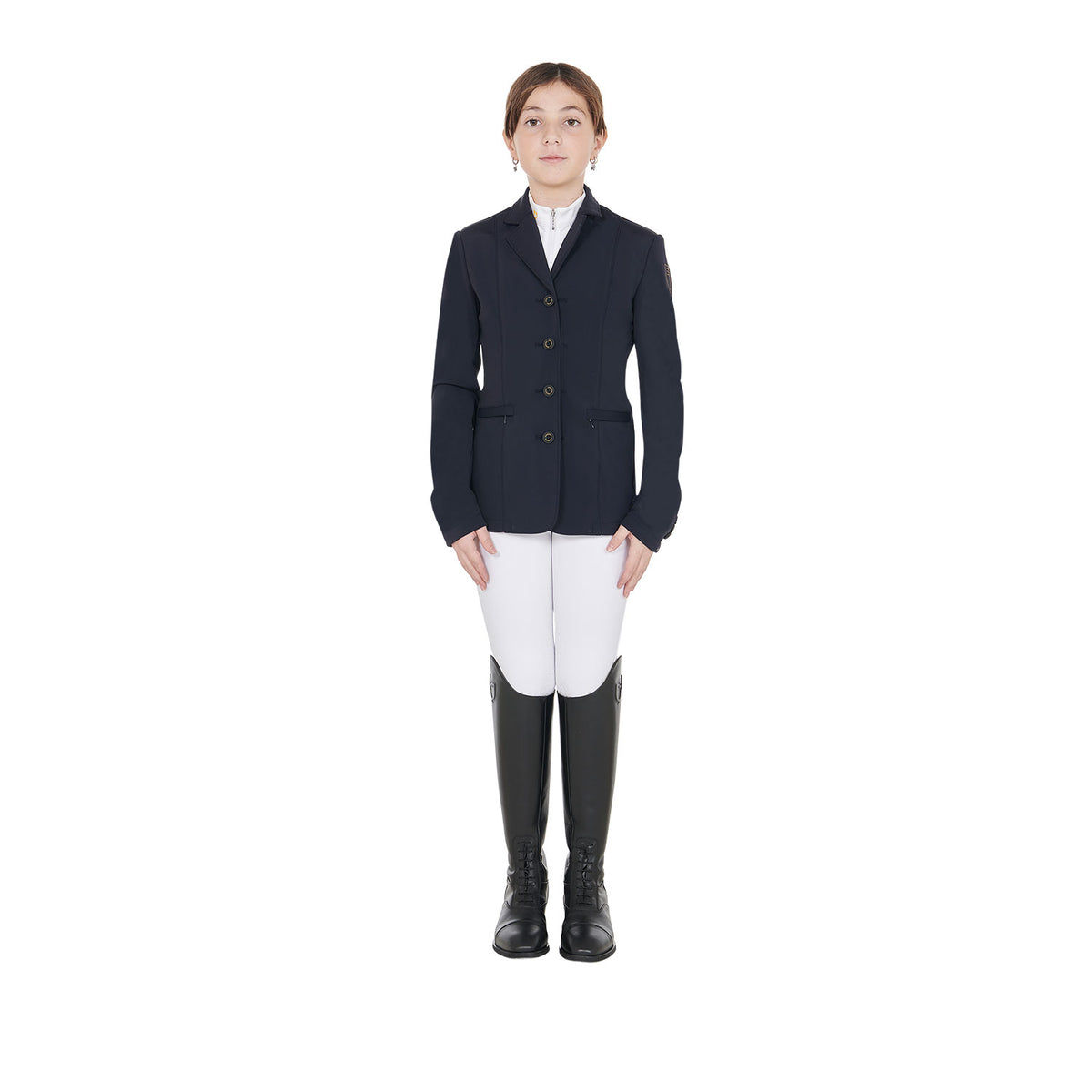 kids' jacket with four buttons BLACK / 8 YEARS