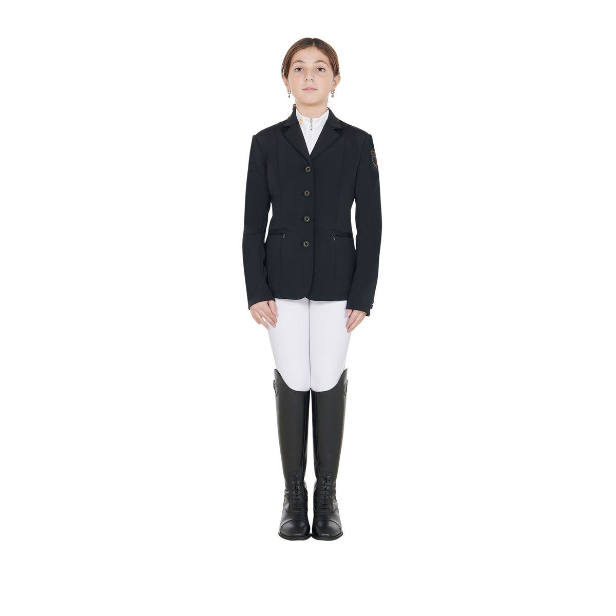 kids' jacket with four buttons BLACK / 8 YEARS