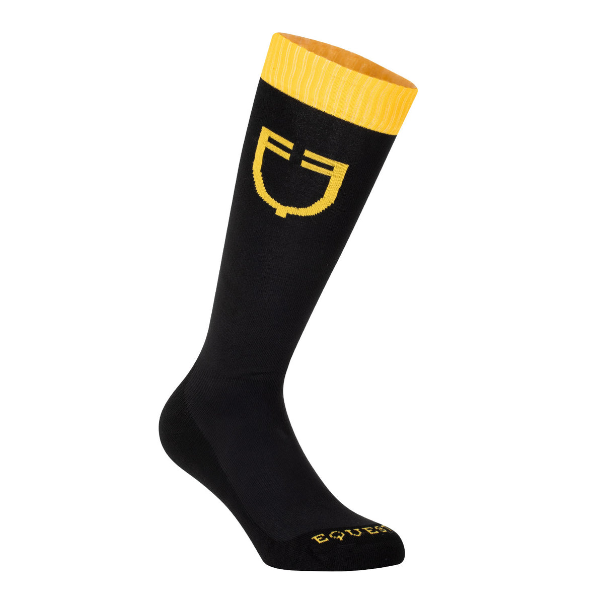 stretch technical sock with contrasting logo