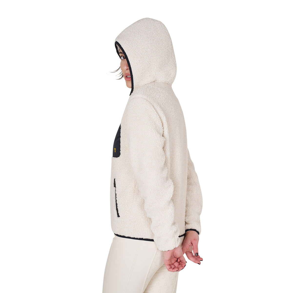 women's sweatshirt in fleece with front pocket White (11-0105) / XL