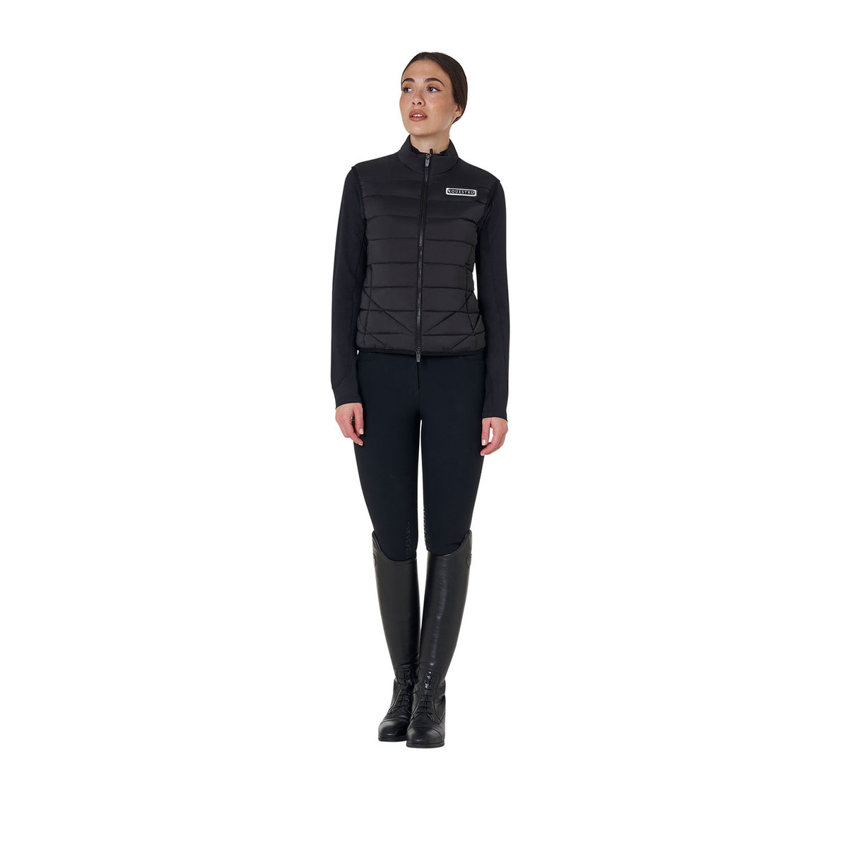 women's nylon vest BLACK / XS