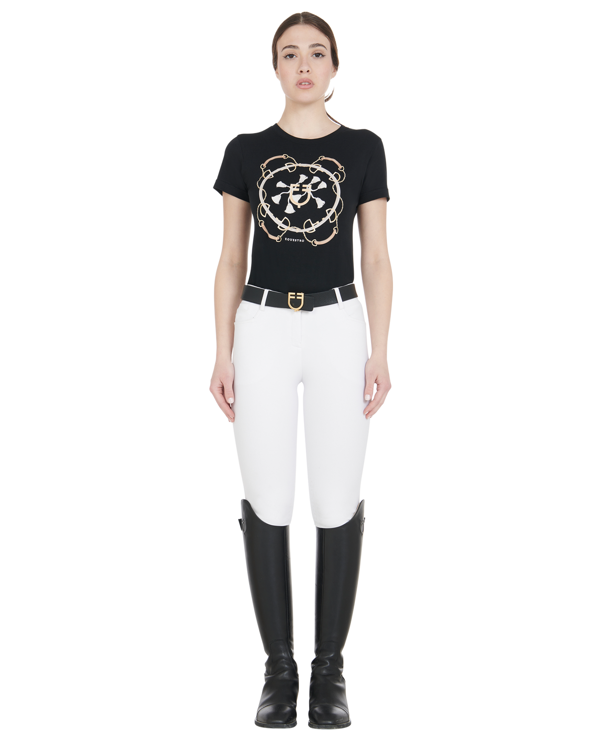 women's slim fit grip breeches with logo
