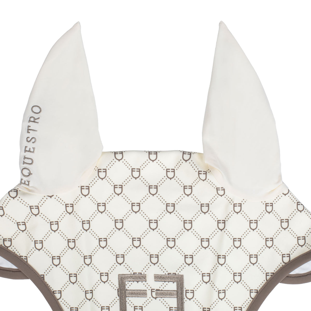 fly veil with monogram print
