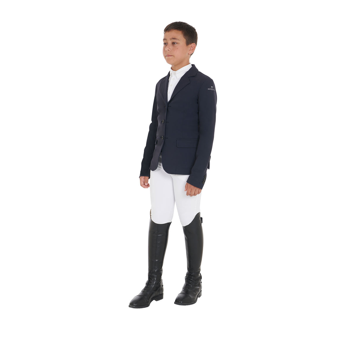 kids' competition jacket with three buttons