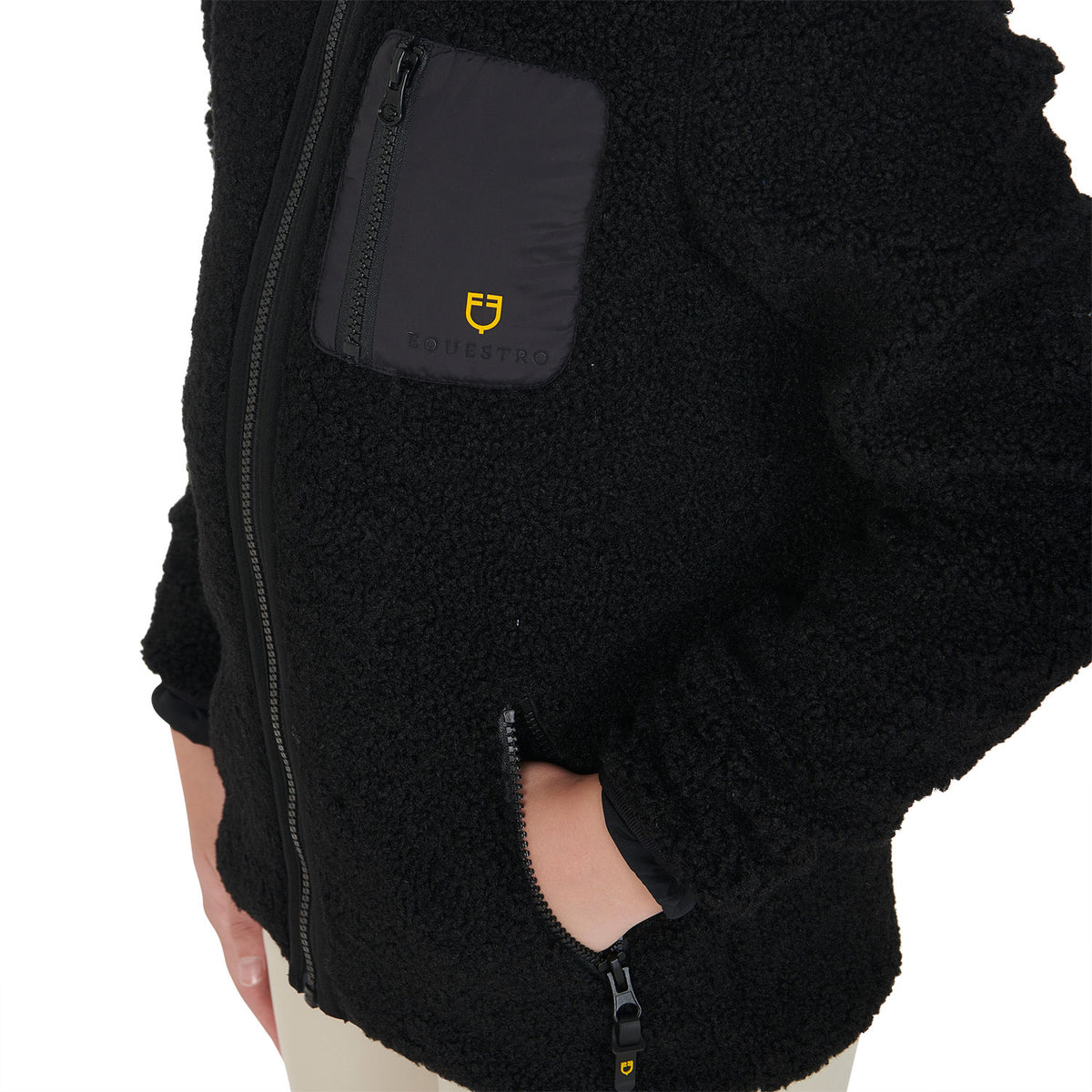 kids' fleece sweatshirt with front zip BLACK / 14 YEARS