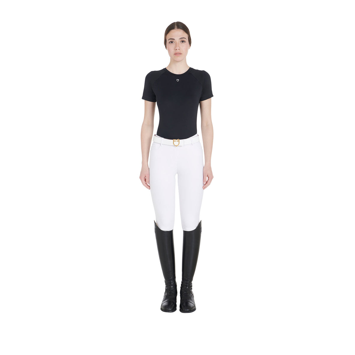 Women's slim fit technical training t-shirt BLACK / XL