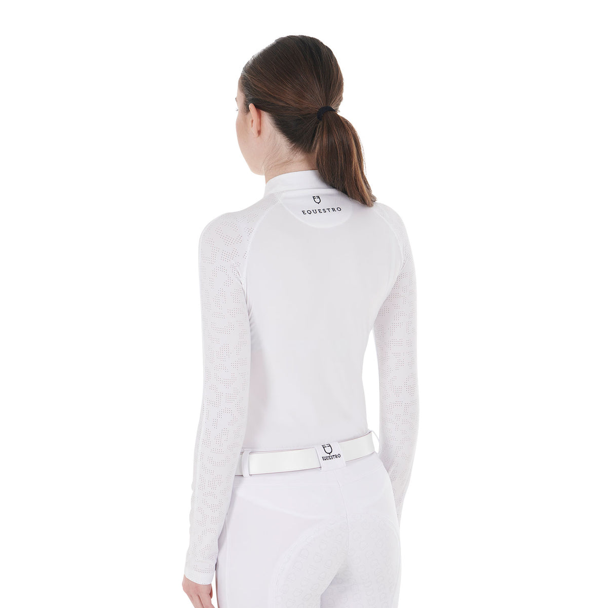 women's slim fit competition polo shirt with mesh inserts