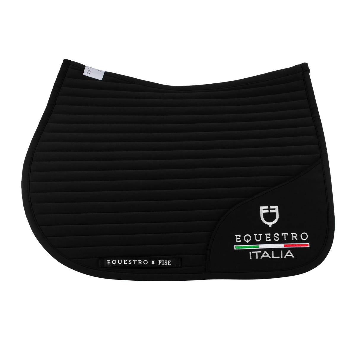jumping saddle pad with embroidered logo black line edition BLACK / 14 YEARS
